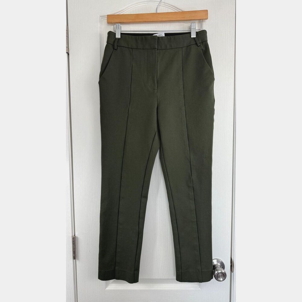 Something Navy Women's Green Cropped Ankle Pants Rayon Nylon Spandex Size 4